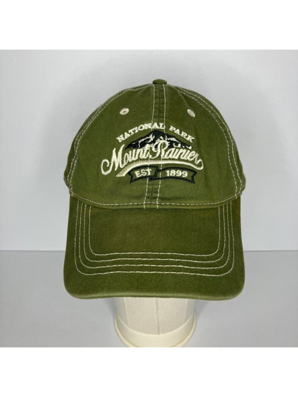 Mount Rainier National Park Men's Hat Men's Adjustable Green Cap